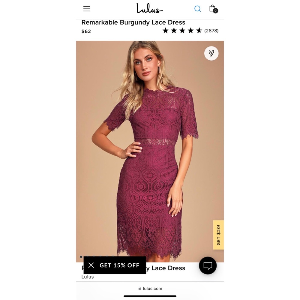 Burgundy Lace Dress— Lulu’s